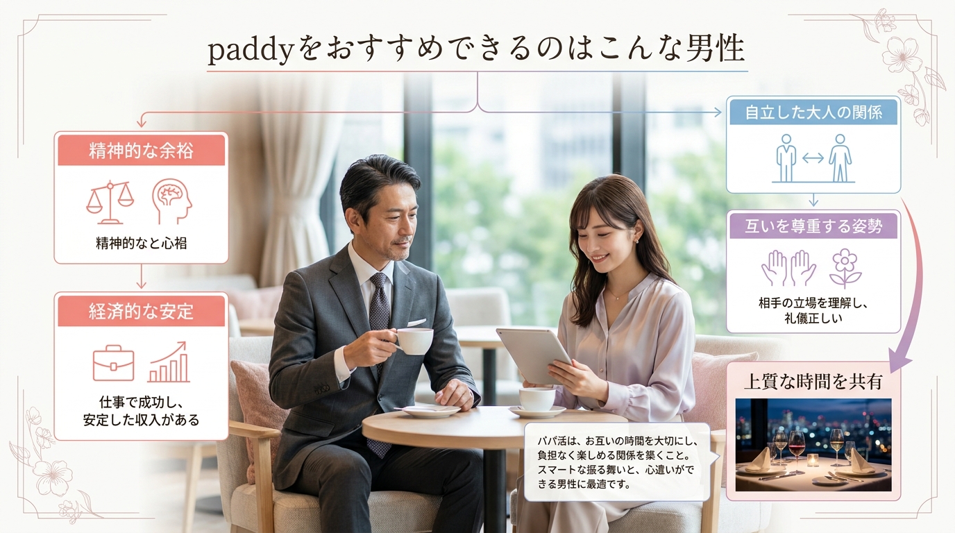 paddyをおすすめできるのはこんな男性