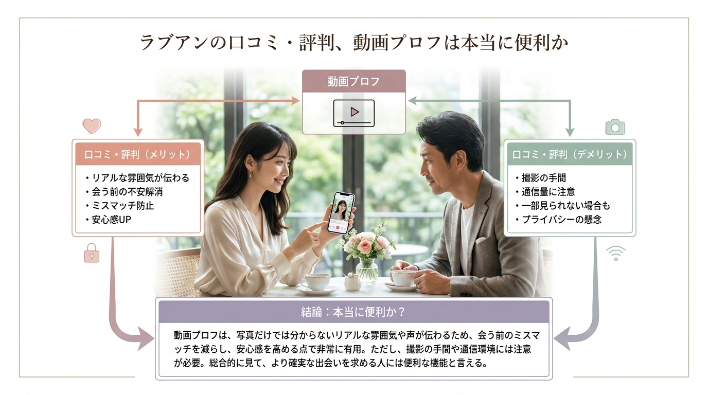 ラブアンの口コミ・評判、動画プロフは本当に便利か