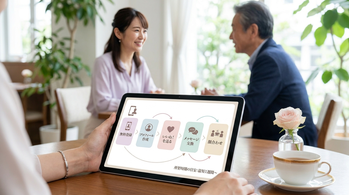 登録から顔合わせまでの手順と所要時間